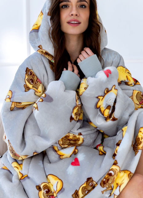 Sweet Dogs Hoodie Blanket