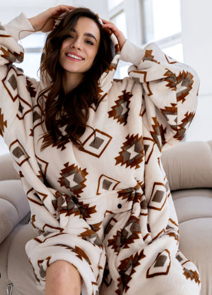Grid Hoodie Blanket