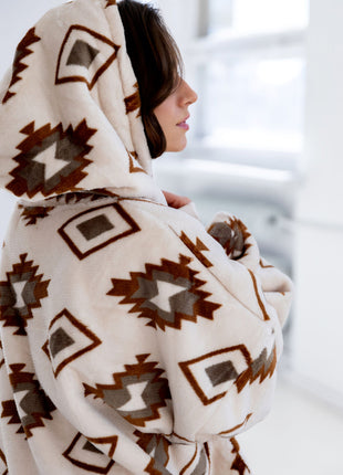 Grid Hoodie Blanket