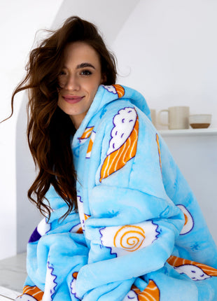 Sushi Hoodie Decke