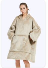 Khaki Hoodie Blanket